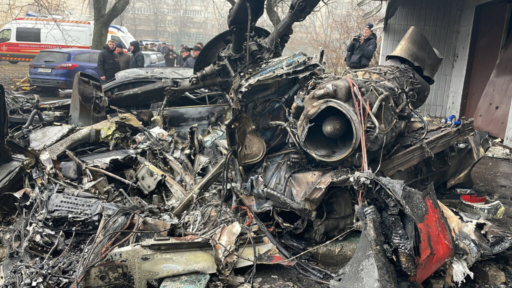 Helicopter crashes near kindergarten and residential building in Kyiv region