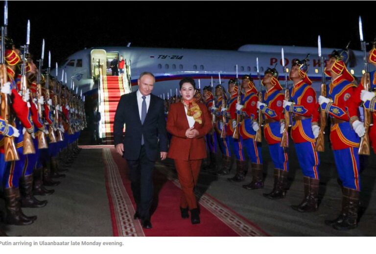 Putin in Ulaanbaator (Moscow Times)